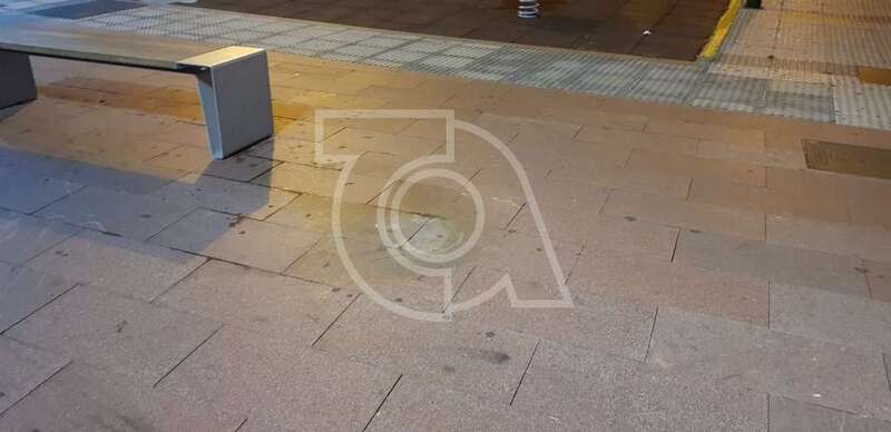 Lugar donde estaba el tótem tecnológico en la Avenida de la Constitución (Foto TA)